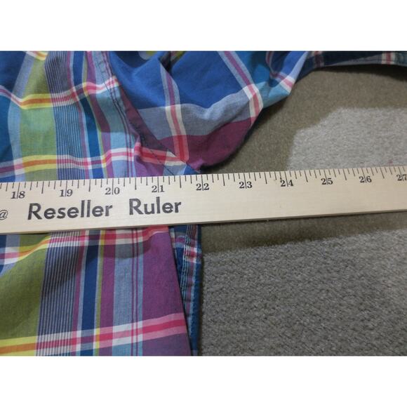 Banana Republic Mens Shirt Large Untucked Fit Plaid Long Sleeve Button Down - Picture 5 of 8